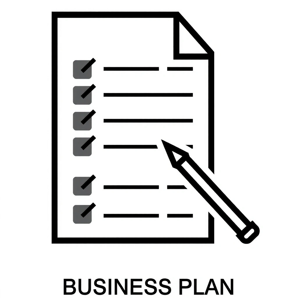 Iconiță cu un plan de afaceri