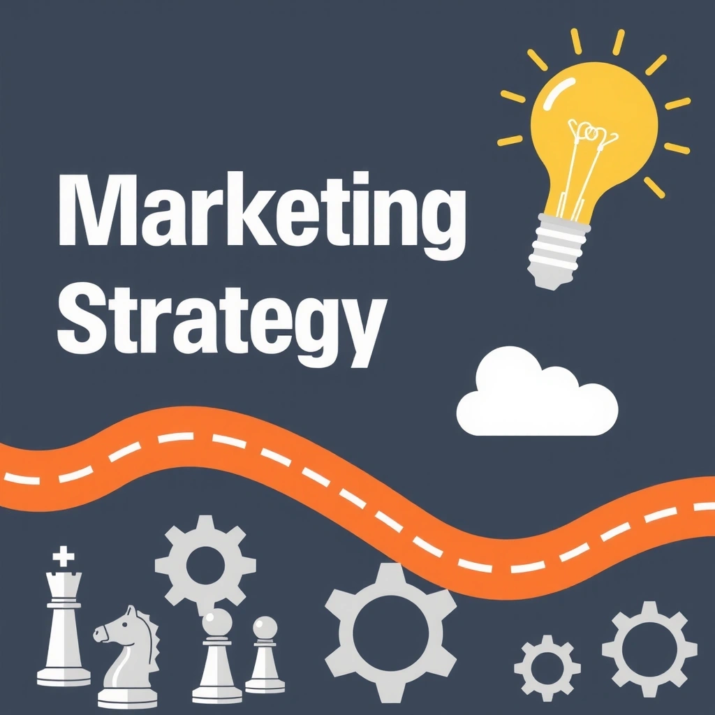 Ilustrație dezvoltare strategii de marketing, planificare