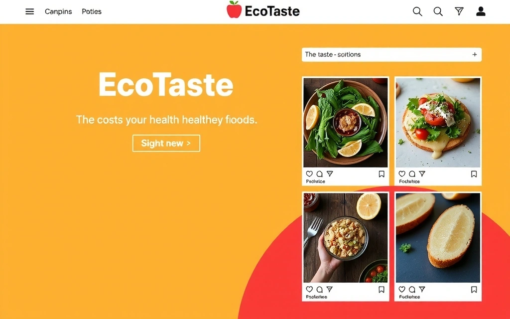 Interfață campanie social media EcoTaste