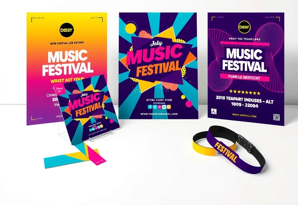 Materiale tipărite pentru un festival muzical