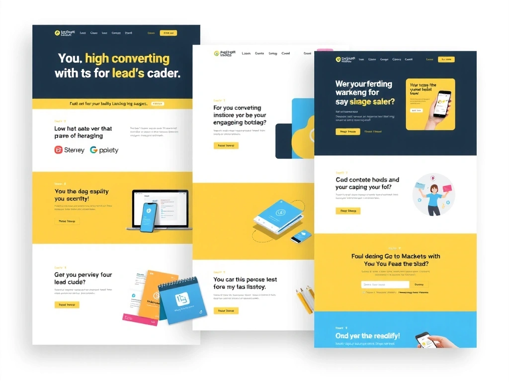Mockup-uri de landing page-uri optimizate pentru conversie